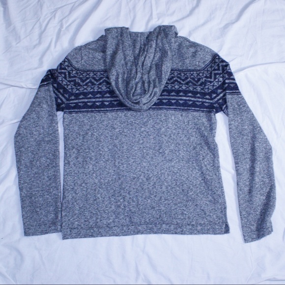 Knit Hooded Fair Isle Sweater - Picture 2 of 2